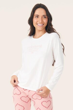 Pijama Corações Manga longa