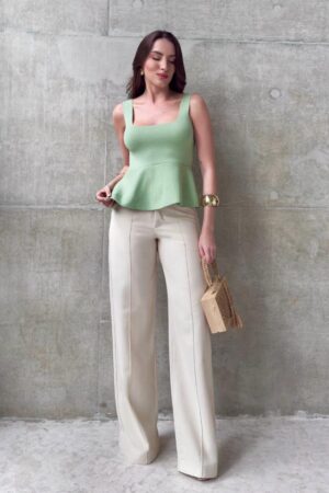 Regata tricot peplum barra